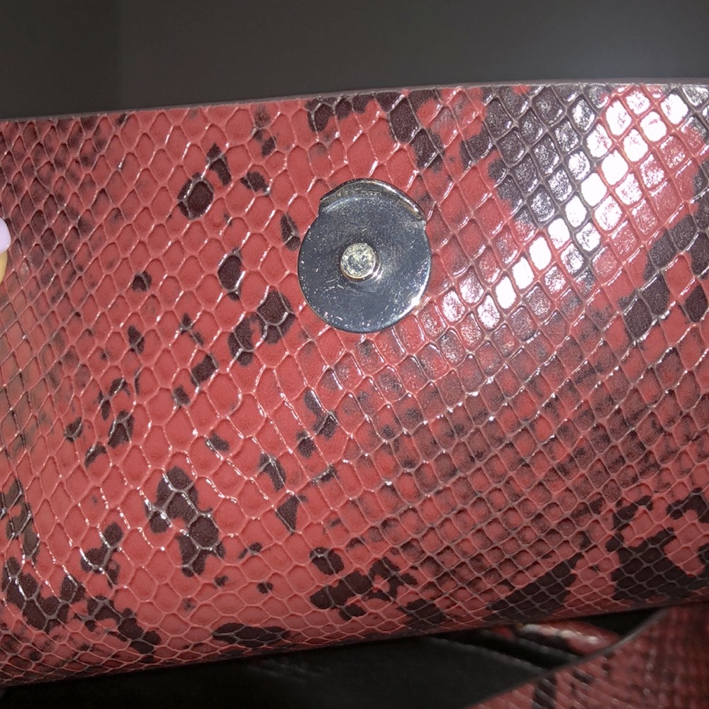 Zara Red Snake Skin Backpack - Picture 7 of 7